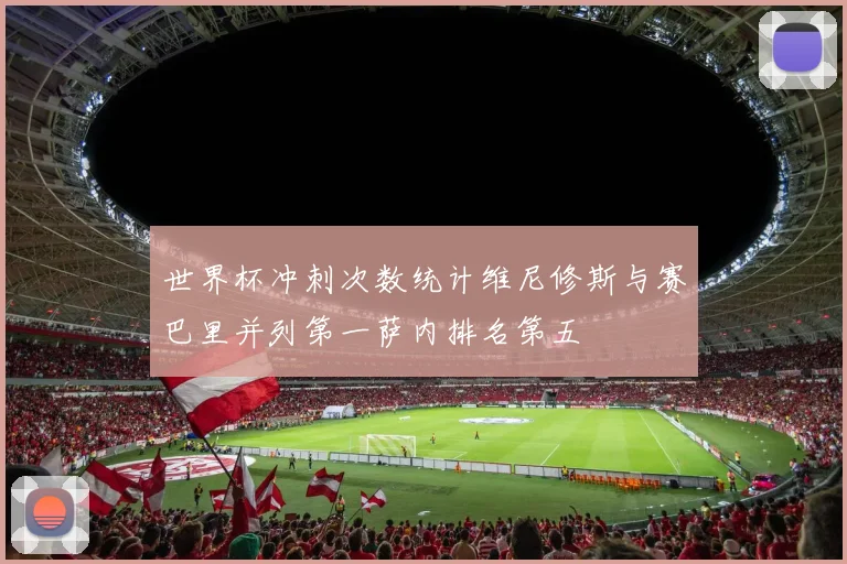 世界杯冲刺次数统计维尼修斯与赛巴里并列第一萨内排名第五
